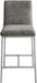 Reeves - Chenille Fabric Upholstered Counter Stool (Set of 2) - Silver Base - Simple Home Plus