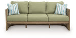 Serena Shores - Beige / Green - Sofa With Cushion - Simple Home Plus