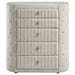 Sonya - 5-Drawer Upholstered Bedroom Chest Of Drawers - Ivory - Simple Home Plus