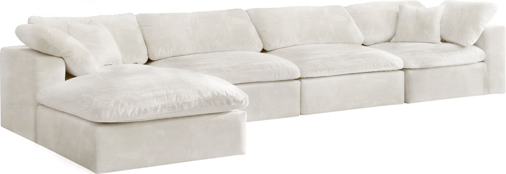 Cozy - 5 Piece Modular Sectional With Chaise - Simple Home Plus