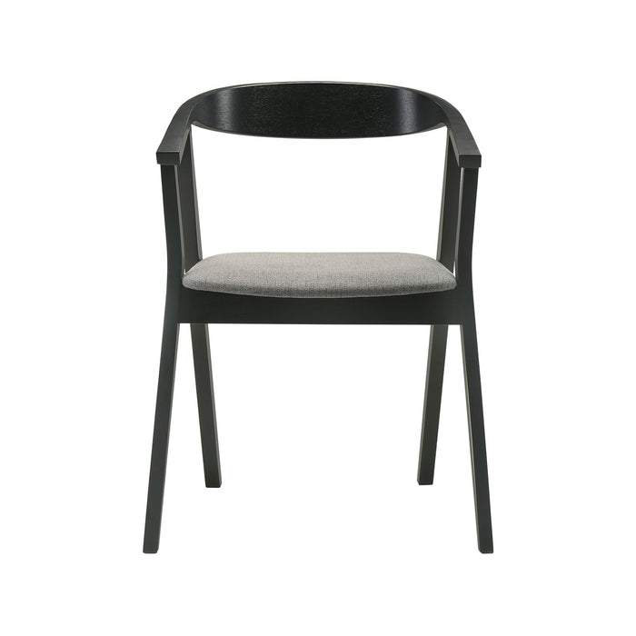 Santana - Wood Dining Chair With Black Frame - Simple Home Plus
