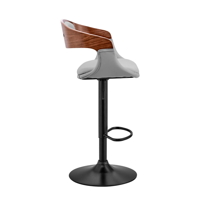 Benson - Adjustable Bar Stool - Walnut Wood - Simple Home Plus
