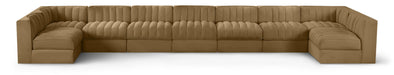 Rummi - Armless Velvet Performance Fabric Upholstered 9 Piece Modular Sectional - Simple Home Plus