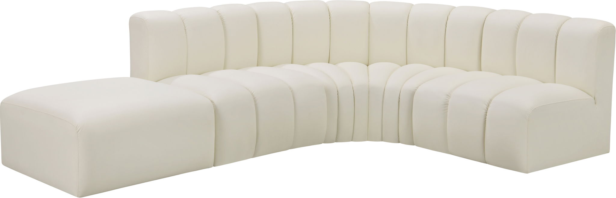 Arc - Faux Leather 5 Piece Corner Modular Sofa - Simple Home Plus