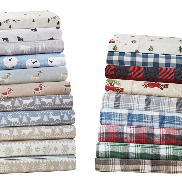 Flannel - California King Sheet Set - Tan Dog - Simple Home Plus