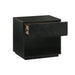 Petra - 1 Drawer Wood Nightstand - Black - Simple Home Plus