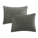 Quebec - King Fitted Bedspread (Set of 3) - Dark Gray - Simple Home Plus