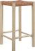 Entwine - Vegan Leather Upholstered Backless Counter Stool - Painted Natural - Simple Home Plus