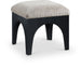 Lawson - Chenille Fabric Ottoman - Black Base - Simple Home Plus
