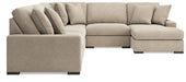 Calden - 4-Piece Sectional With RAF Corner Chaise - Oatmeal - Simple Home Plus