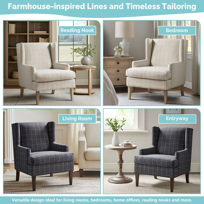 Decker - Accent Chair - Charcoal - Simple Home Plus