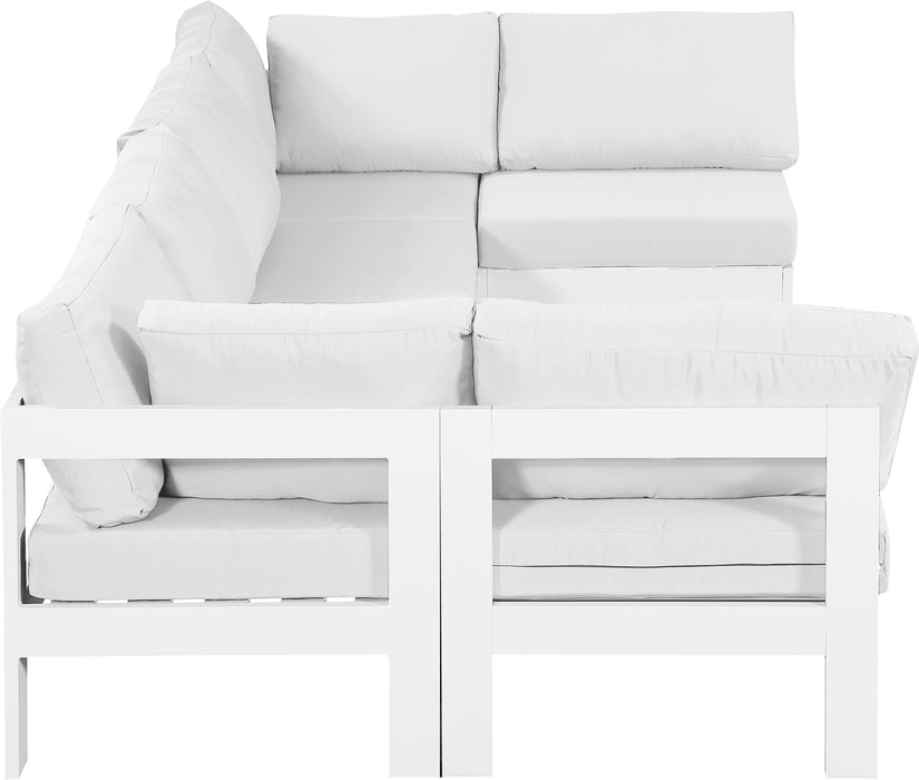 Nizuc - Outdoor Patio 6 Piece Modular Sectional With White Frame - Simple Home Plus