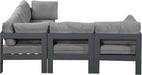 Nizuc - Outdoor Patio 5 Piece Modular Sectional With Gray Frame - Simple Home Plus