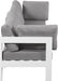 Nizuc - Outdoor Patio 4 Seat Modular Sofa With White Frame - Simple Home Plus