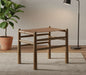 Santos - Faux Leather Upholstered Bench - Walnut Frame - Simple Home Plus