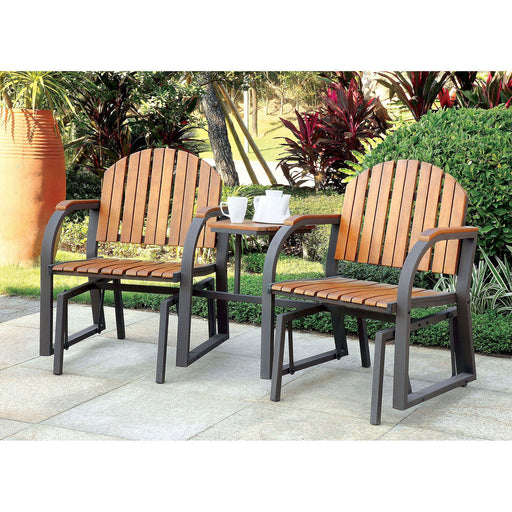 Perse - Rocking Chair - Dark Gray / Oak - Simple Home Plus