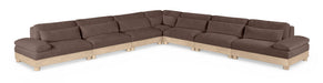 Turin - Chenille Fabric Upholstered Modular Sectional - Brown - Simple Home Plus