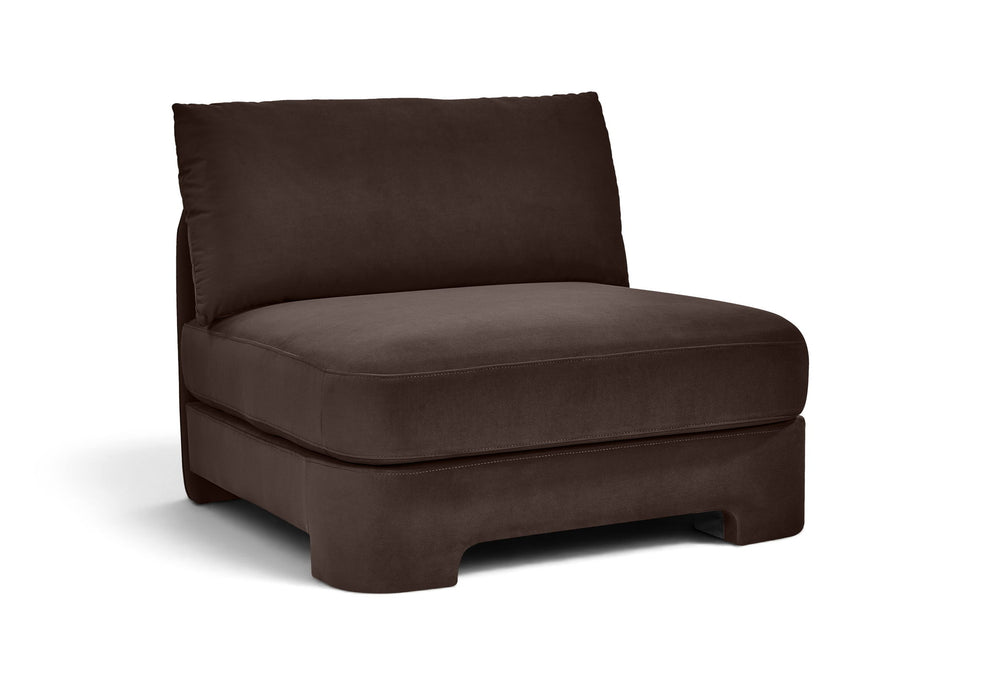 Hammond - Velvet Performance Fabric Upholstered Armless Chair - Simple Home Plus