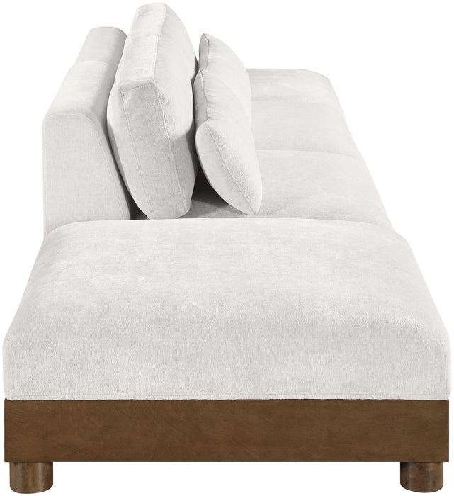 Turin - Chenille Fabric Upholstered Modular Sectional - Cream - Simple Home Plus