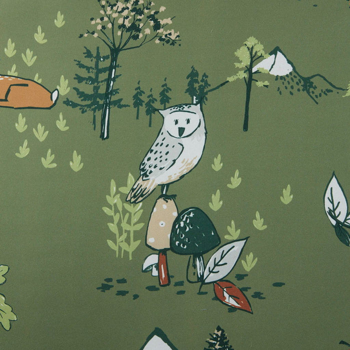 Heath - Forest Animals Plush Reversible Comforter Set - Green - Simple Home Plus