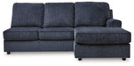 Albar Place - Raf Sofa Chaise - Cobalt - Simple Home Plus