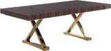 Excel - Extendable Dining Table with Gold Base - Simple Home Plus