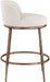 Ferro - Upholstered Counter Stool With Brushed Bronze Base - Simple Home Plus