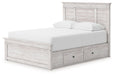 Makidern - Panel Storage Bed With 2 Under Bed Storage Units - Simple Home Plus