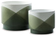 Ardenridge - Green / White - Planter Set (Set of 2) - Simple Home Plus