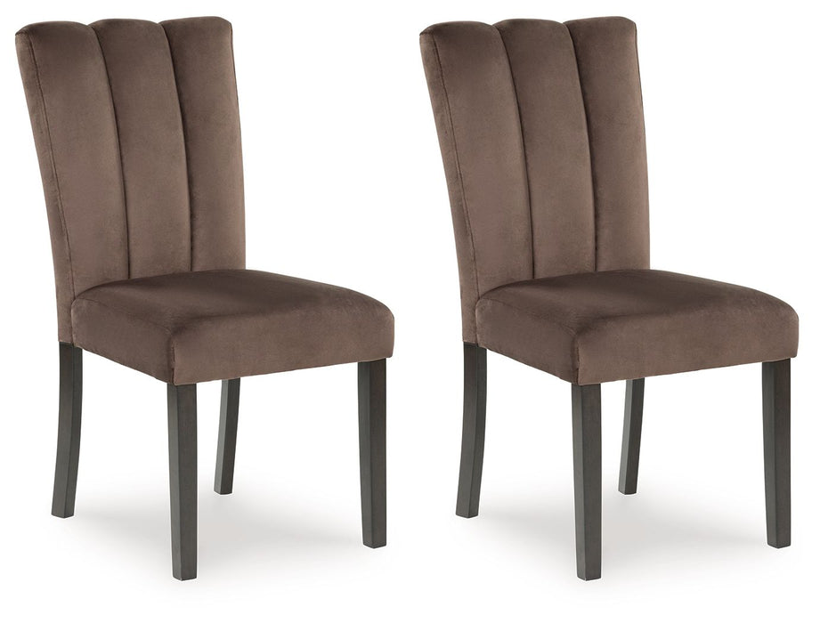 Jeshina - Mocha - Dining Upholstered Side Chair (Set of 2) - Simple Home Plus