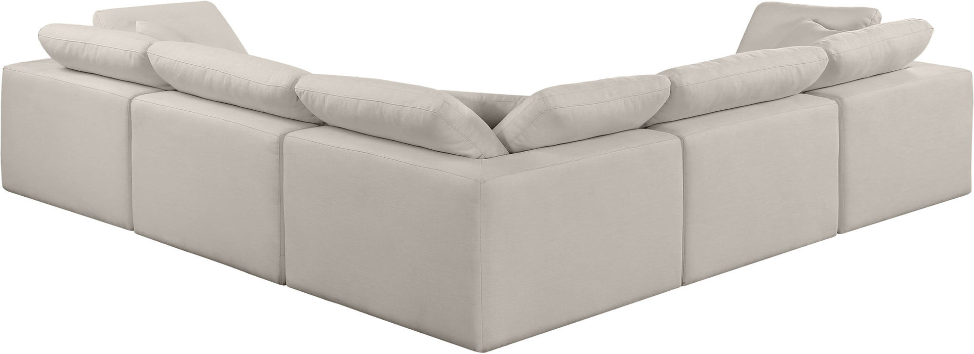Comfy - 5 Piece Linen Modular Corner Sectional - Simple Home Plus