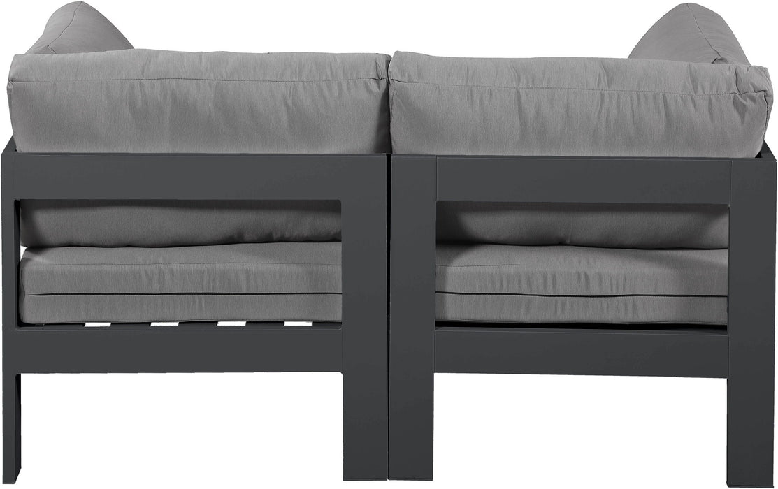 Nizuc - Outdoor Patio 2 Seat Modular Sofa With Gray Frame - Simple Home Plus