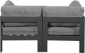 Nizuc - Outdoor Patio 2 Seat Modular Sofa With Gray Frame - Simple Home Plus