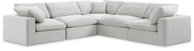 Comfy - 5 Piece Velvet Modular Corner Sectional - Simple Home Plus