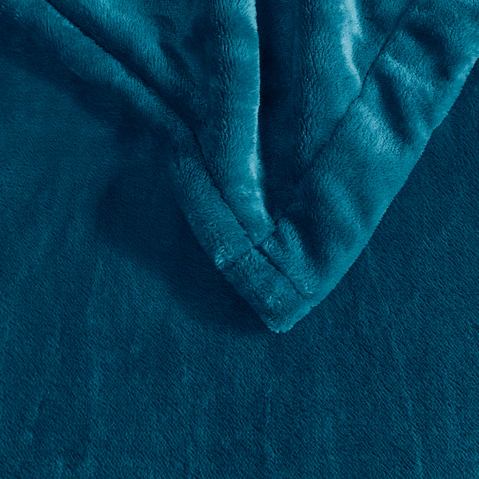 Heated Plush - Queen Blanket - Teal - Simple Home Plus