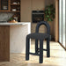 Amari - Vegan Leather and Boucle Fabric Stool - Simple Home Plus