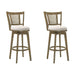 Isla - 26" Putty Brown Counter Height Rubberwood Swivel Barstool - Simple Home Plus