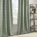 Anaheim - Plaid Rod Pocket and Back Tab Curtain Panel With Fleece Lining - Green - Simple Home Plus