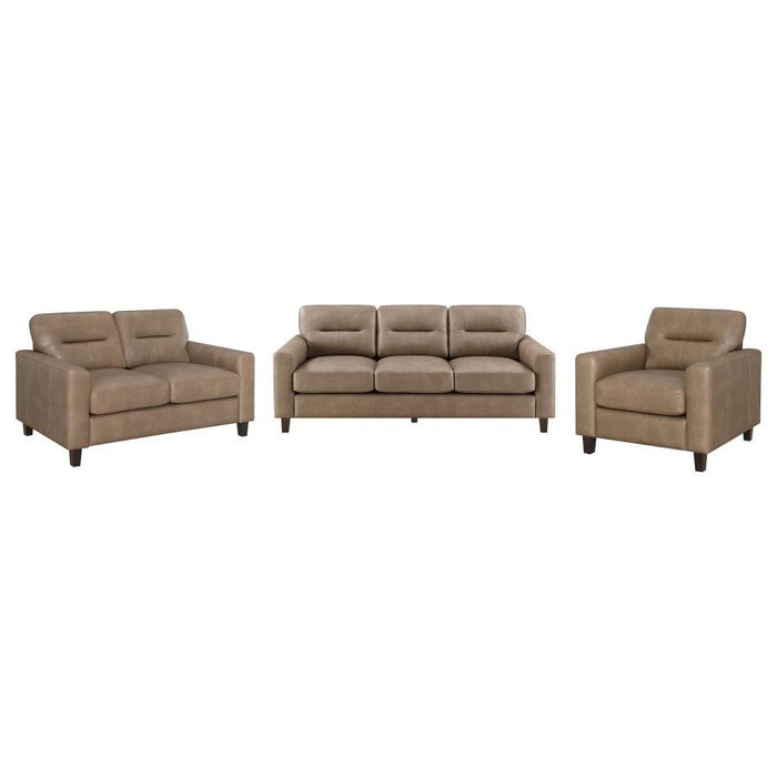 Scotland - Faux Leather Upholstered Sofa Set - Simple Home Plus
