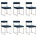 Anastasia - Dining Room Chair Set With Brushed Silver Frame - Simple Home Plus