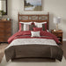 Serene - Queen Embroidered Piece Comforter (Set of 7) - Red - Simple Home Plus