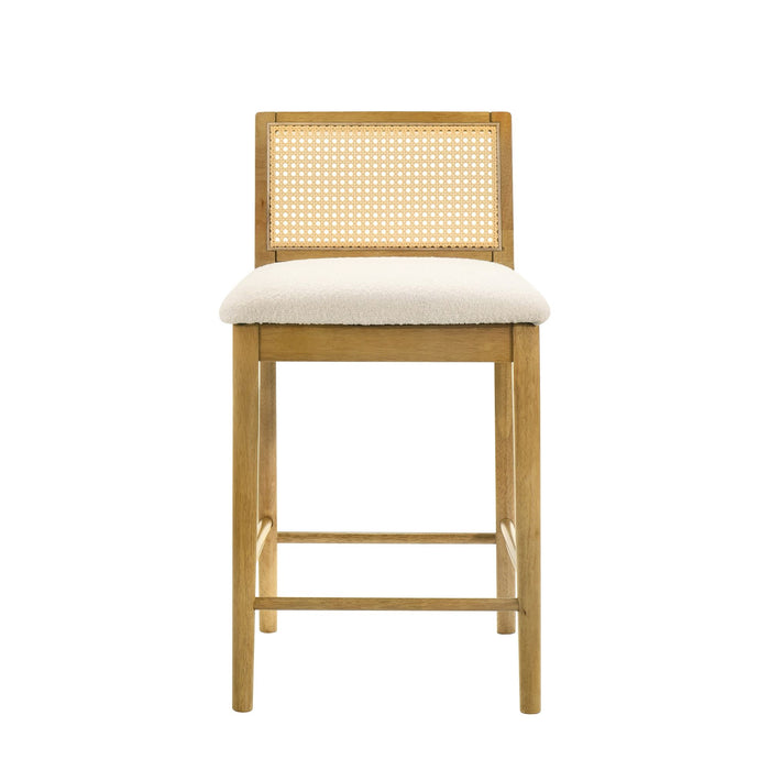 Tobias - Coastal Modern Wood Counter Height Kitchen Bar Stool - Simple Home Plus