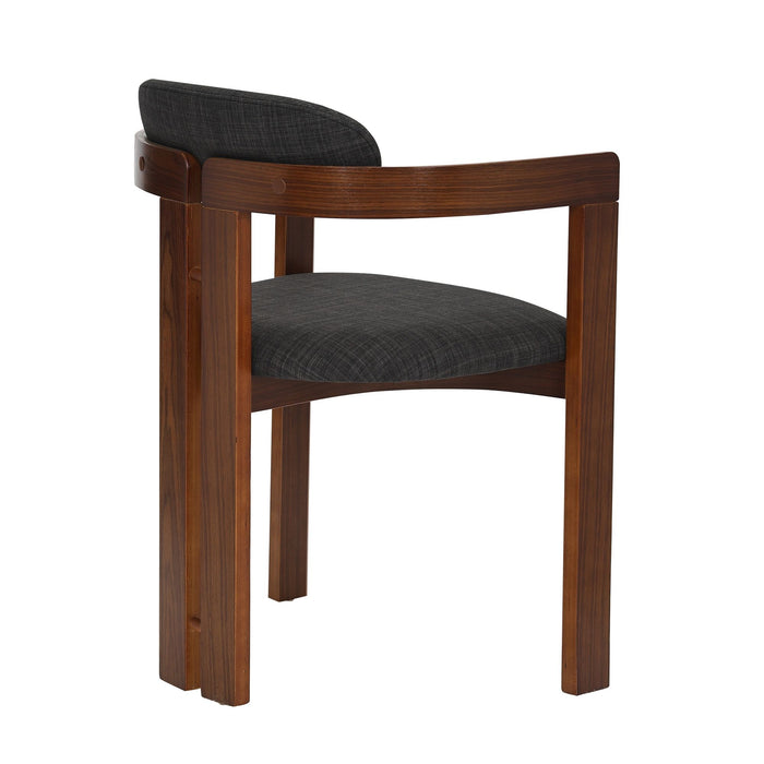 Jazmin - Contemporary Dining Chair (Set of 2) - Walnut / Charcoal - Simple Home Plus