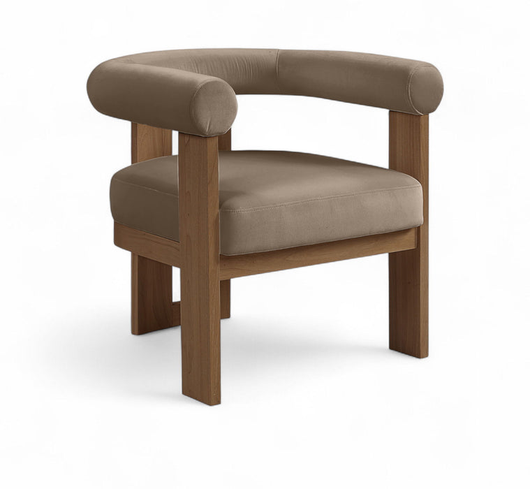 Arienzo - Performance Fabric Upholstered Accent Chair - Walnut Base