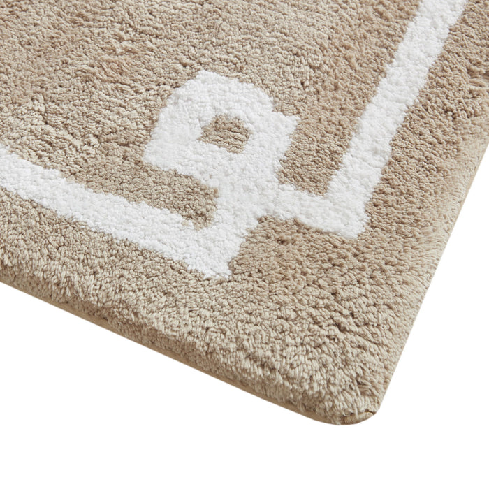 Evan - 24" x 40" Tufted Bath Rug - Taupe - Simple Home Plus