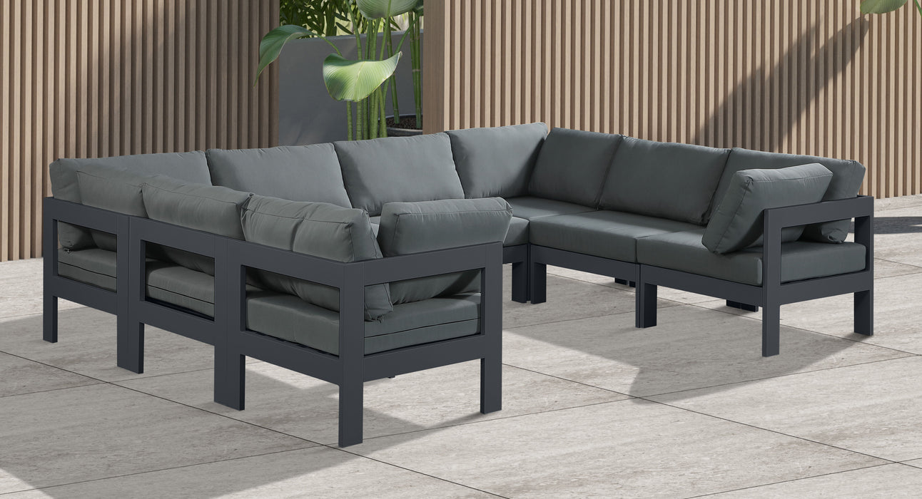 Nizuc - Outdoor Patio 8 Piece Modular Sectional With Gray Frame - Simple Home Plus