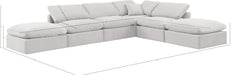 Indulge - Velvet 6 Piece Modular Armless Sectional - Simple Home Plus