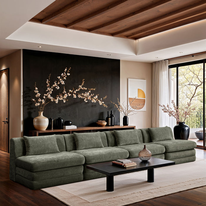 Stellar - 4 Piece Upholstered Modular Sectional - Simple Home Plus