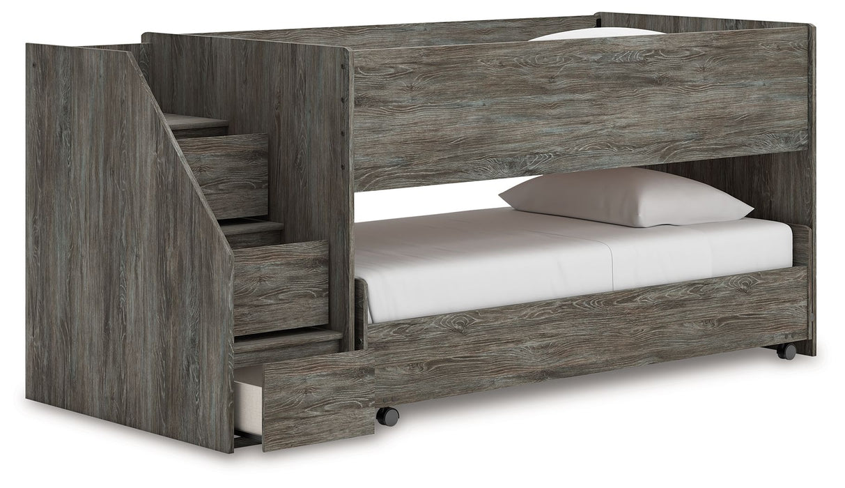 Frandern - Gray - Twin Over Twin Loft Bed - Simple Home Plus