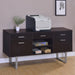 Lawtey - 5-Drawer Home Office Storage Credenza - Cappuccino - Simple Home Plus
